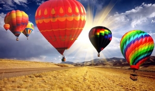 globos en el aire